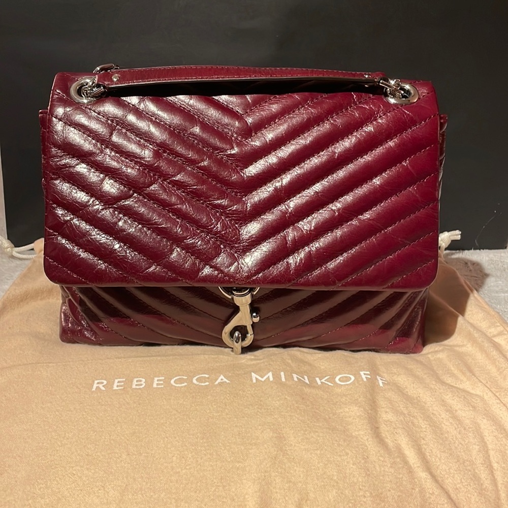 EUC Rebecca Minkoff Edie Shoulder Bag in Burgundy
